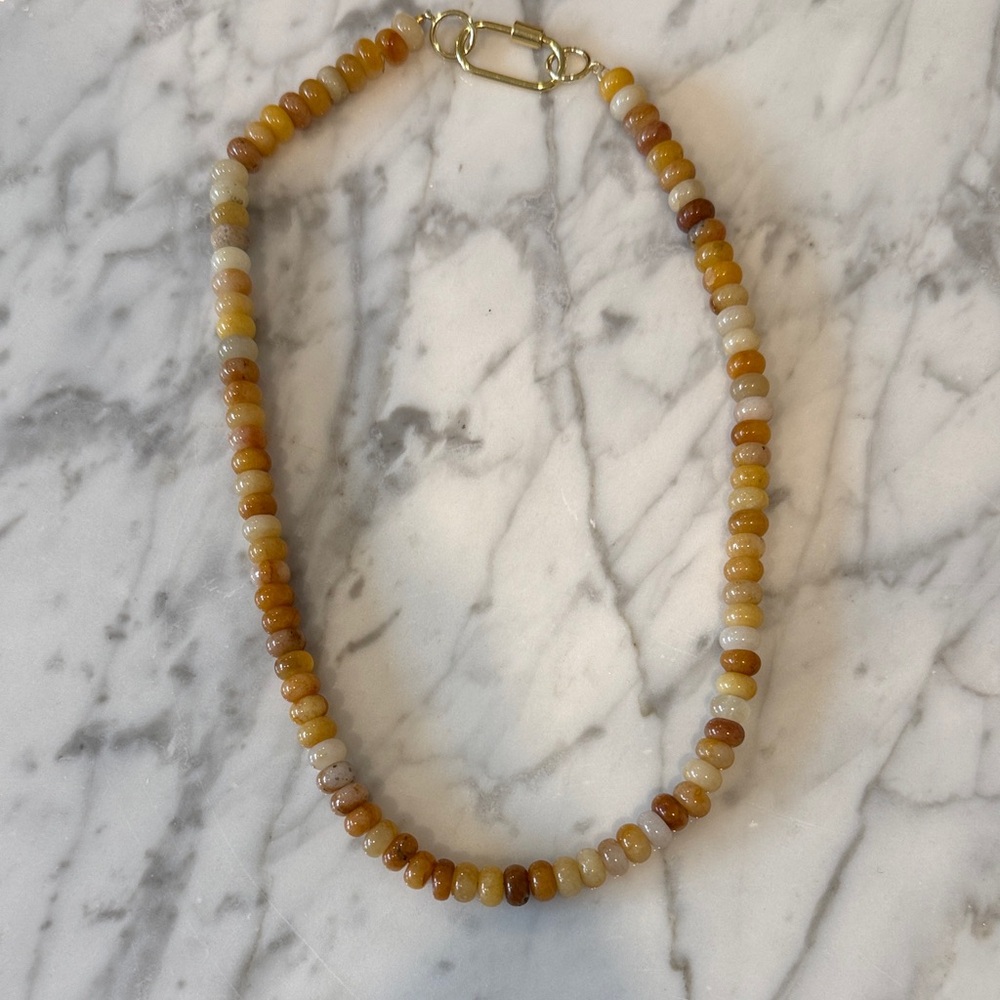 Elegant Beaded Necklace in Warm Tones